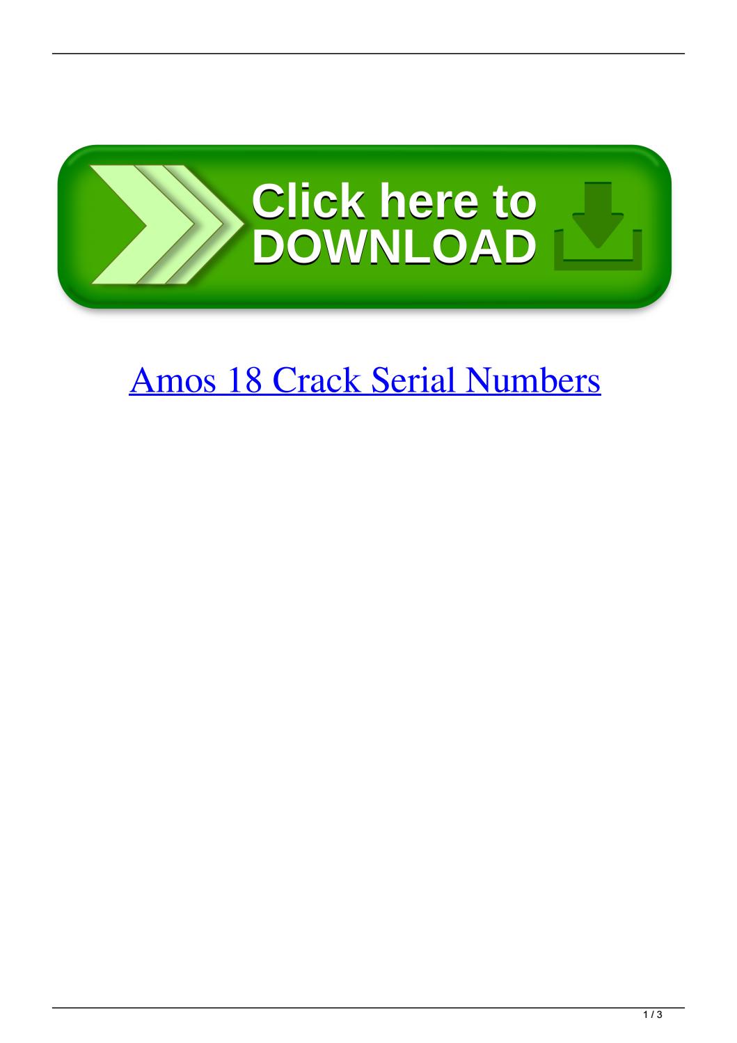 Amos 18 License Code Cracks